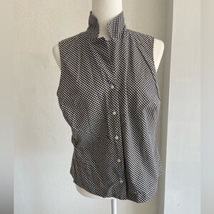 Black and White Checkered Women's Blouse